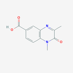 molecular formula C11H10N2O3 B1453232 1,3-二甲基-2-氧代-1,2-二氢喹喔啉-6-羧酸 CAS No. 1132638-95-9