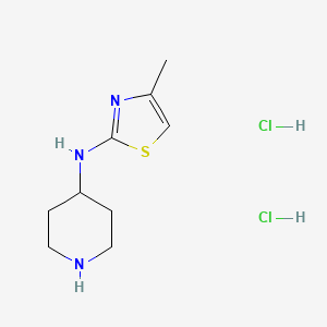 molecular formula C9H17Cl2N3S B1453234 N-(4-甲基-1,3-噻唑-2-基)哌啶-4-胺二盐酸盐 CAS No. 1251923-02-0