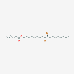 9,10-Dibromooctadecyl hexa-2,4-dienoate