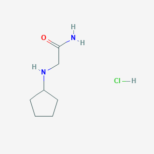 molecular formula C7H15ClN2O B1453239 2-(环戊基氨基)乙酰胺盐酸盐 CAS No. 1258639-53-0