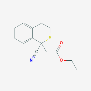 Ethyl (1-cyano-3,4-dihydro-1H-2-benzothiopyran-1-yl)acetate