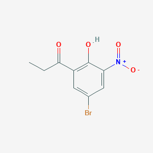 molecular formula C9H8BrNO4 B1453250 1-(5-溴-2-羟基-3-硝基苯基)丙酮 CAS No. 90725-67-0
