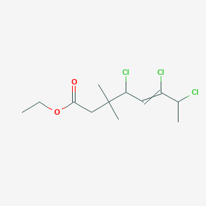 Ethyl 4,6,7-trichloro-3,3-dimethyloct-5-enoate