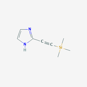 molecular formula C8H12N2Si B1453253 (2-Imidazinylethynyl)trimethylsilane CAS No. 1215509-54-8