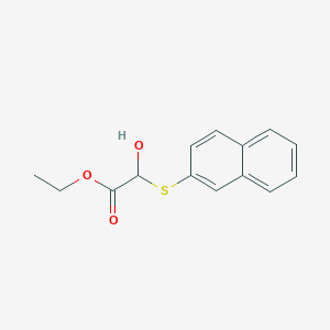 Ethyl hydroxy[(naphthalen-2-yl)sulfanyl]acetate