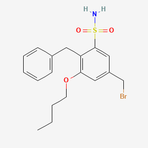 2-Benzyl-5-(bromomethyl)-3-butoxybenzene-1-sulfonamide