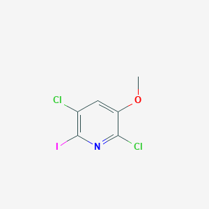 molecular formula C6H4Cl2INO B1453259 2,5-Dichloro-6-iodo-3-methoxypyridine CAS No. 1261365-95-0