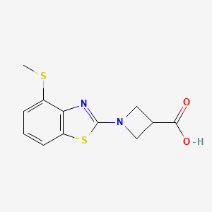 molecular formula C12H12N2O2S2 B1453267 1-[4-(Methylthio)-1,3-benzothiazol-2-yl]azetidine-3-carboxylic acid CAS No. 1283109-20-5