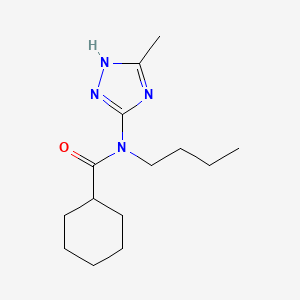 N-Butyl-N-(5-methyl-1H-1,2,4-triazol-3-yl)cyclohexanecarboxamide