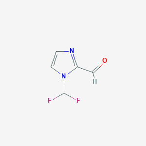 molecular formula C5H4F2N2O B1453268 1-(difluoromethyl)-1H-imidazole-2-carbaldehyde CAS No. 1248811-92-8