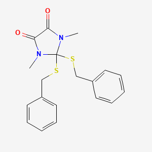 2,2-Bis(benzylsulfanyl)-1,3-dimethylimidazolidine-4,5-dione