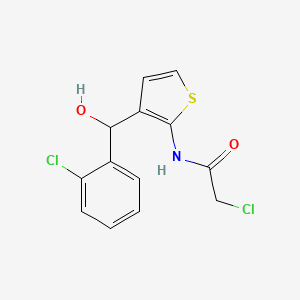 2-Chloro-N-{3-[(2-chlorophenyl)(hydroxy)methyl]thiophen-2-yl}acetamide