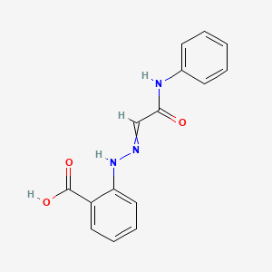 2-[2-(2-Anilino-2-oxoethylidene)hydrazinyl]benzoic acid