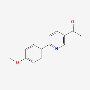 molecular formula C14H13NO2 B1453284 1-[6-(4-Methoxyphenyl)pyridin-3-yl]ethanone CAS No. 1215576-19-4