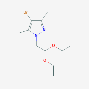 molecular formula C11H19BrN2O2 B1453285 4-溴-1-(2,2-二乙氧基乙基)-3,5-二甲基-1H-吡唑 CAS No. 1255147-68-2