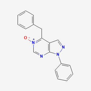 4-Benzyl-5-oxo-1-phenyl-1H-5lambda~5~-pyrazolo[3,4-d]pyrimidine