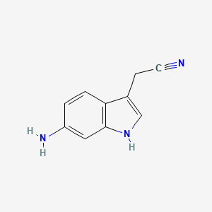molecular formula C10H9N3 B1453288 2-(6-氨基-1h-吲哚-3-基)乙腈 CAS No. 629662-49-3