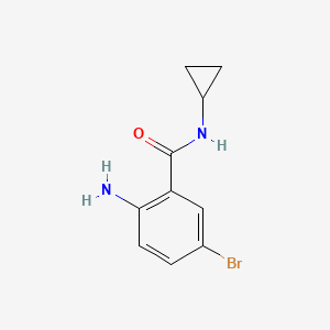 molecular formula C10H11BrN2O B1453291 2-氨基-5-溴-N-环丙基苯甲酰胺 CAS No. 1263377-69-0