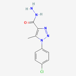 molecular formula C10H10ClN5O B1453293 1-(4-氯苯基)-5-甲基-1H-1,2,3-三唑-4-甲酰肼 CAS No. 242145-47-7
