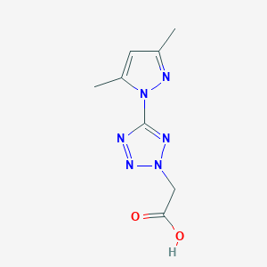 molecular formula C8H10N6O2 B1453294 [5-(3,5-二甲基-1H-吡唑-1-基)-2H-四唑-2-基]乙酸 CAS No. 1232770-90-9