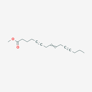 molecular formula C16H22O2 B14532954 Methyl pentadec-8-ene-5,11-diynoate CAS No. 62285-70-5