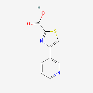 molecular formula C9H6N2O2S B1453296 4-Pyridin-3-yl-1,3-thiazole-2-carboxylic acid CAS No. 59020-46-1