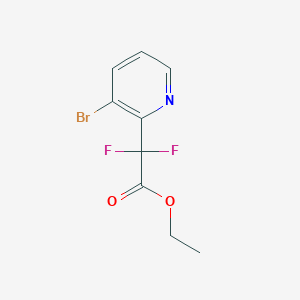 molecular formula C9H8BrF2NO2 B1453320 2-乙基二氟(3-溴吡啶-2-基)乙酸酯 CAS No. 1216550-94-5