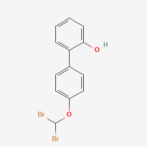 molecular formula C13H10Br2O2 B14533272 Dibromomethoxybiphenylol CAS No. 62388-11-8