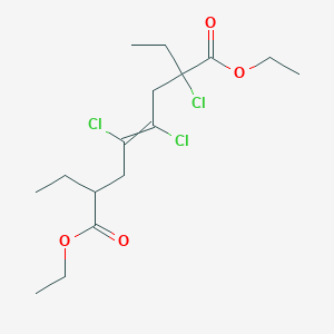 molecular formula C16H25Cl3O4 B14533289 Diethyl 2,4,5-trichloro-2,7-diethyloct-4-enedioate CAS No. 62457-06-1