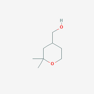 molecular formula C8H16O2 B1453330 (2,2-Dimethyltetrahydro-2H-pyran-4-YL)methanol CAS No. 50675-23-5
