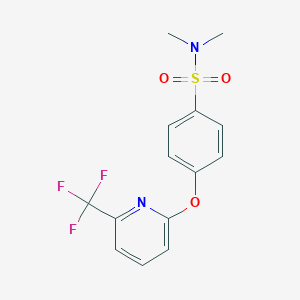B1453336 N,N-Dimethyl-4-{[6-(trifluoromethyl)pyridin-2-yl]oxy}benzenesulphonamide CAS No. 1227954-79-1