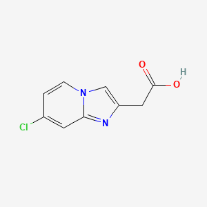 molecular formula C9H7ClN2O2 B1453338 (7-氯咪唑并[1,2-a]吡啶-2-基)乙酸 CAS No. 1216700-90-1