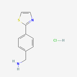 B1453341 (4-(Thiazol-2-yl)phenyl)methanamine hydrochloride CAS No. 1187451-28-0