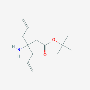 molecular formula C13H23NO2 B1453342 Tert-butyl 3-allyl-3-aminohex-5-enoate CAS No. 1228552-15-5