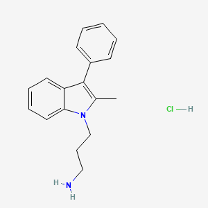 3-(2-Methyl-3-phenylindol-1-yl)propan-1-amine;hydrochloride