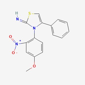 3-(4-Methoxy-2-nitrophenyl)-4-phenyl-1,3-thiazol-2(3H)-imine