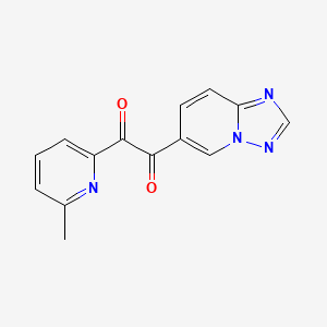 molecular formula C14H10N4O2 B1453347 1-([1,2,4]三唑并[1,5-a]吡啶-6-基)-2-(6-甲基吡啶-2-基)乙烷-1,2-二酮 CAS No. 356560-84-4