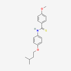 4-Methoxy-N-[4-(3-methylbutoxy)phenyl]benzene-1-carbothioamide