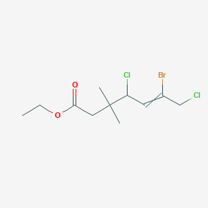 Ethyl 6-bromo-4,7-dichloro-3,3-dimethylhept-5-enoate