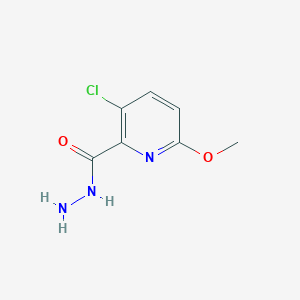 molecular formula C7H8ClN3O2 B1453357 3-氯-6-甲氧基吡啶-2-碳酰肼 CAS No. 1257535-40-2