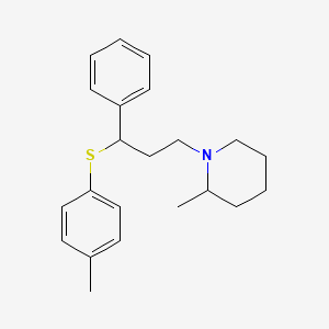 2-Methyl-1-{3-[(4-methylphenyl)sulfanyl]-3-phenylpropyl}piperidine