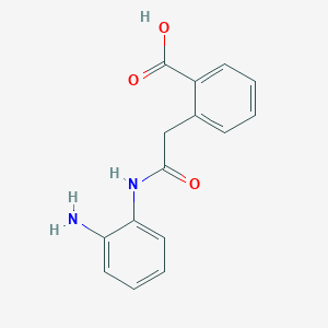 molecular formula C15H14N2O3 B14533614 Benzoic acid, 2-[2-[(2-aminophenyl)amino]-2-oxoethyl]- CAS No. 62513-22-8