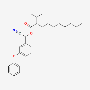 molecular formula C27H35NO3 B14533622 Cyano(3-phenoxyphenyl)methyl 2-(propan-2-yl)decanoate CAS No. 62391-67-7