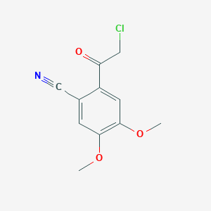 B1453365 2-(Chloroacetyl)-4,5-dimethoxybenzonitrile CAS No. 1228552-59-7
