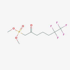 molecular formula C9H14F5O4P B14533682 Dimethyl (6,6,7,7,7-pentafluoro-2-oxoheptyl)phosphonate CAS No. 62401-59-6