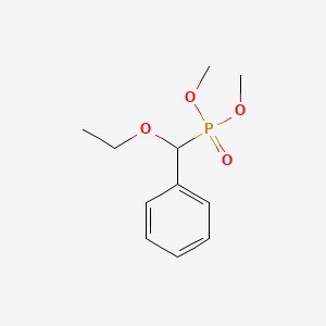 molecular formula C11H17O4P B14533735 Dimethyl [ethoxy(phenyl)methyl]phosphonate CAS No. 62456-46-6