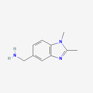 molecular formula C10H13N3 B1453374 (1,2-二甲基-1,3-苯并二唑-5-基)甲胺 CAS No. 1038387-96-0