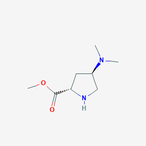 molecular formula C8H16N2O2 B1453375 (2S,4R)-甲基 4-(二甲氨基)吡咯烷-2-羧酸酯 CAS No. 1163706-98-6