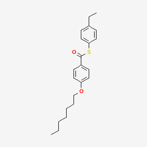 molecular formula C22H28O2S B14533775 S-(4-Ethylphenyl) 4-(heptyloxy)benzene-1-carbothioate CAS No. 62525-96-6