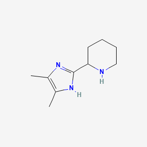 molecular formula C10H17N3 B1453378 2-(4,5-dimethyl-1H-imidazol-2-yl)piperidine CAS No. 933750-40-4